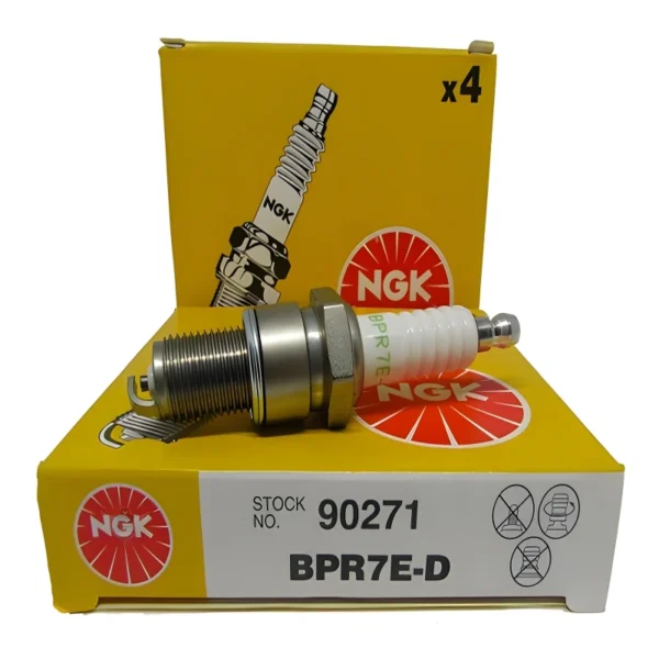 Imagem ilustrativa da VELA NGK BPR7E-D instalada em motor Chevrolet