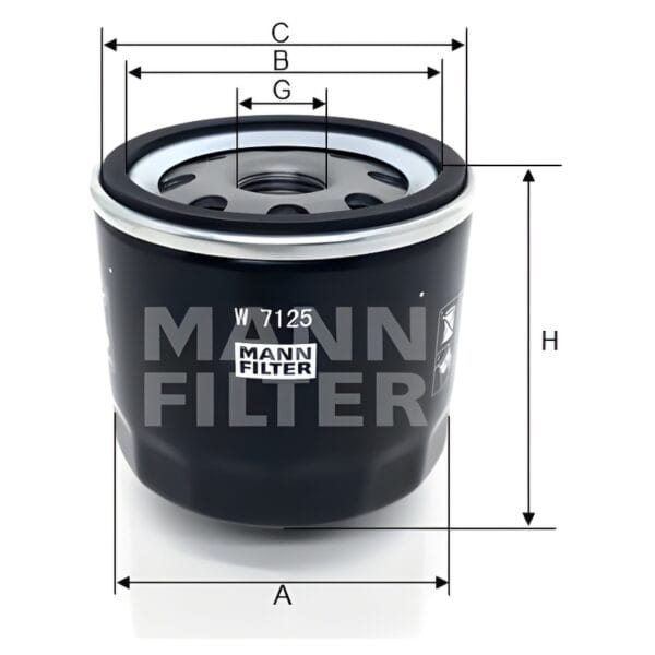 FILTRO ÓLEO MANN-FILTER W7125