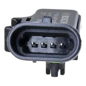 Vista lateral do Sensor MAP BOSCH F00099P350 para veículos Chevrolet 1.4 e 1.8 Flex