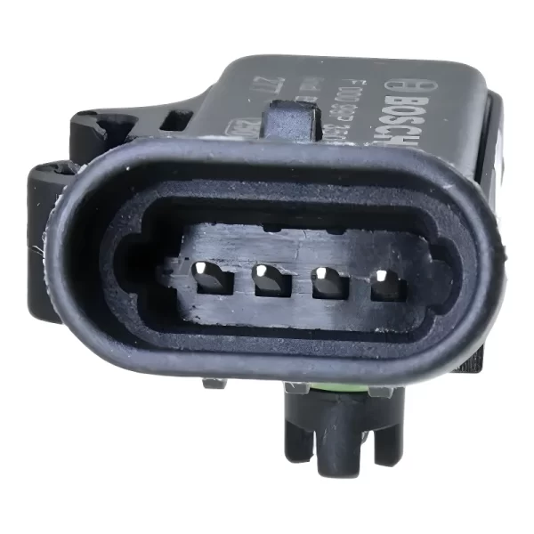 Vista lateral do Sensor MAP BOSCH F00099P350 para veículos Chevrolet 1.4 e 1.8 Flex