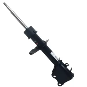 AMORTECEDOR FIAT PALIO em perfil inclinado, mostrando detalhe do flange e anel de fixação.