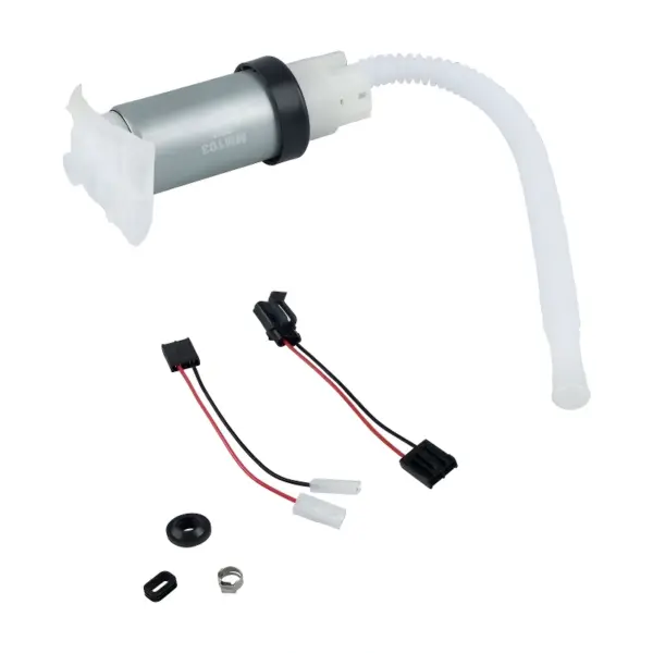 BOMBA COMBUSTÍVEL UNIVERSAL Magneti Marelli MM103A vista lateral com mangueira e chicote