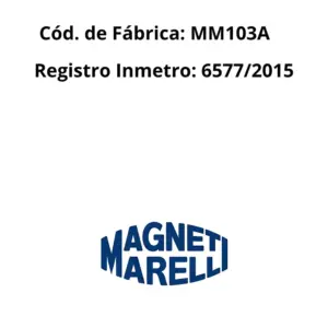 BOMBA COMBUSTÍVEL UNIVERSAL MM103A Magneti Marelli com código de fábrica e registro Inmetro