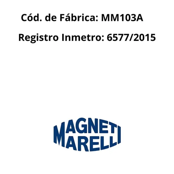 BOMBA COMBUSTÍVEL UNIVERSAL MM103A Magneti Marelli com código de fábrica e registro Inmetro