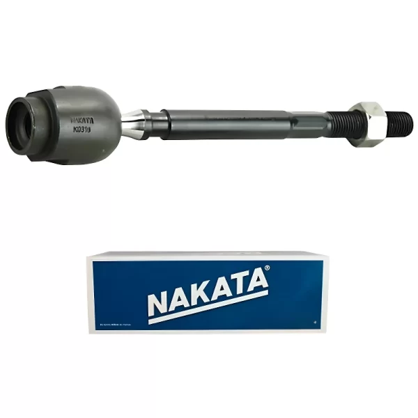 TERMINAL AXIAL NAKATA N6015 com porca e acabamento reforçado - Vista lateral com caixa original