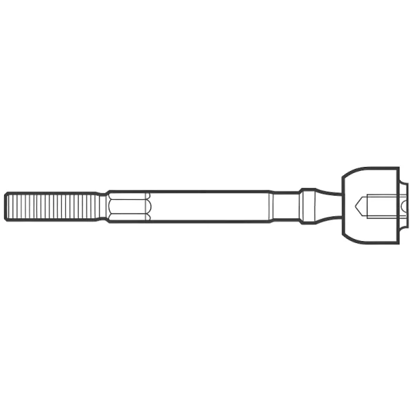 Desenho técnico do TERMINAL AXIAL NAKATA N6015 - Dimensões e encaixe ilustrados