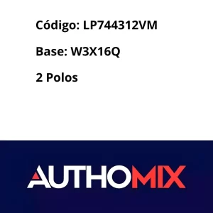 ESPECIFICAÇÃO TÉCNICA DA LÂMPADA PINGÃO 12V AUTHOMIX BASE W3X16D