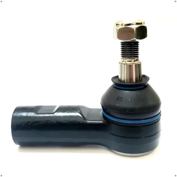 Vista lateral do TERMINAL DE DIREÇÃO NAKATA N6014 com porca de fixação e acabamento preto reforçado