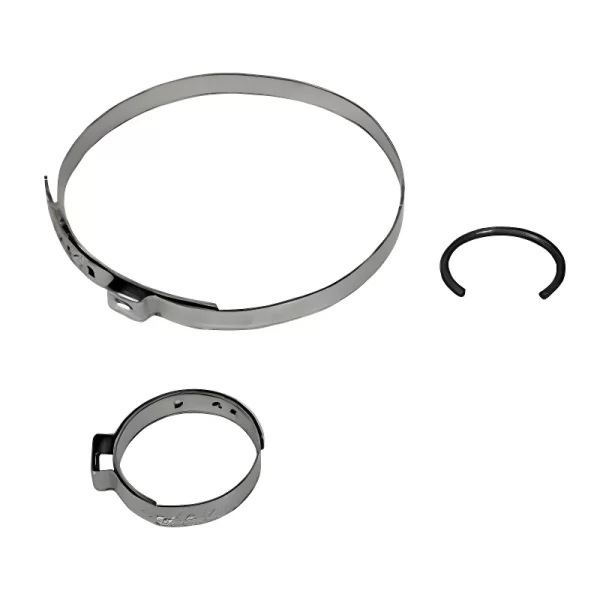 Abraçadeiras e anel de retenção do KIT COIFA HOMOCINÉTICA NAKATA para junta homocinética automotiva