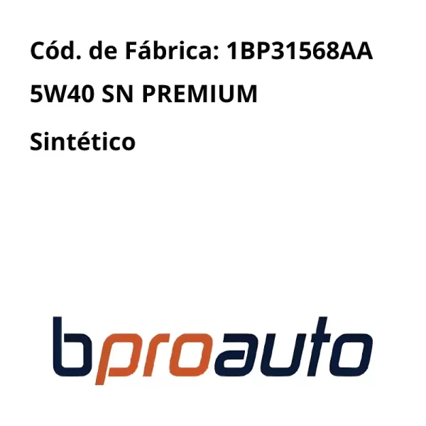 Oleo Motor 5W40 Bproauto sintético para varios modelos de veiculos