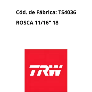 Terminal TRW TS.4036 para direção dianteira Chevrolet S10 Blazer qualidade original