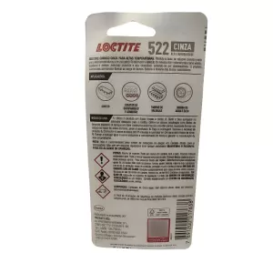 SILICONE SUPERFLEX MAXX LOCTITE 522 CINZA 80G – verso da embalagem com instruções e precauções