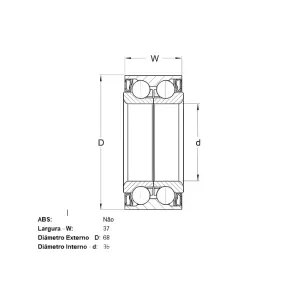 Medidas técnicas do ROLAMENTO SKF BAH0031DVK210