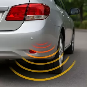 Foto simulando o sensor instalado no carro