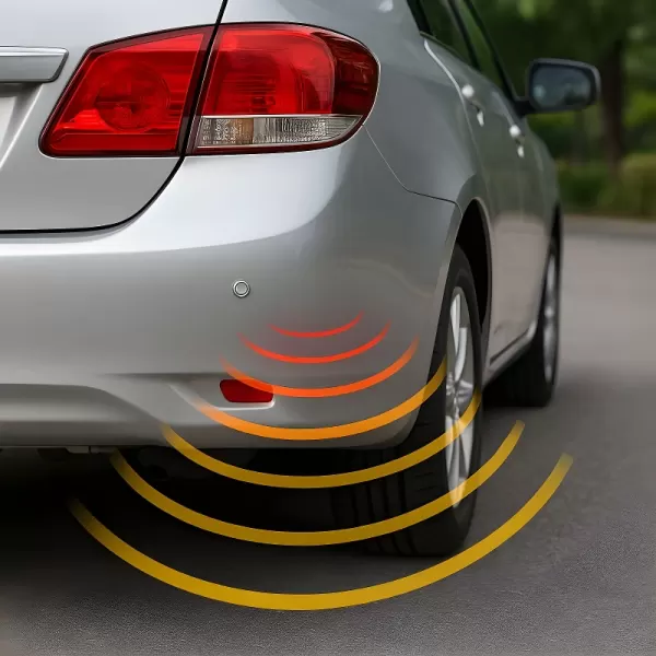 Foto simulando o sensor instalado no carro