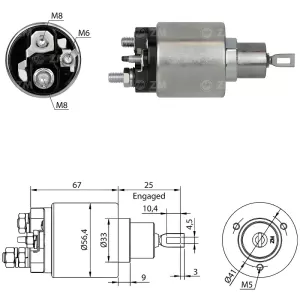 EMBALAGEM LACRADA CHAVE MAGNÉTICA MOTOR PARTIDA BOSCH