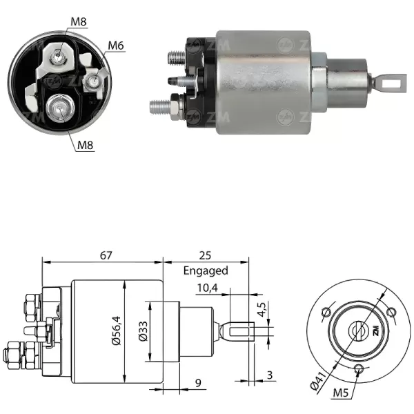 EMBALAGEM LACRADA CHAVE MAGNÉTICA MOTOR PARTIDA BOSCH
