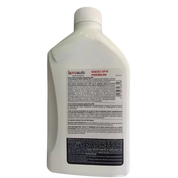 Lubrificante sintético Óleo Motor BPROAUTO 1BP31565AA