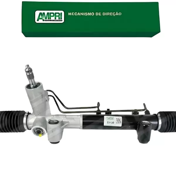 Detalhe da CAIXA DIREÇÃO AMPRI 23130 mostrando acabamento, número de série e alta qualidade do mecanismo hidráulico