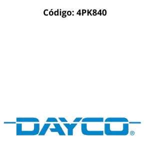 correia alternador dayco 4pk840 vista lateral