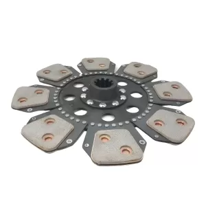 Close do Disco embreagem LUK 85703000 com 8 pás e 16 pastilhas