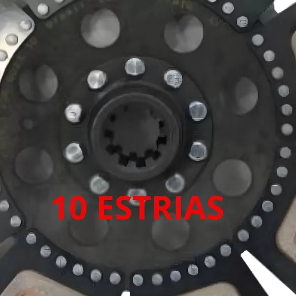 Detalhe das estrias do Disco embreagem LUK 85703000 para eixo de 10 estrias