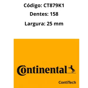 Vista superior do kit CORREIA CONTITECH CT879K1 para Palio, Strada e Linea