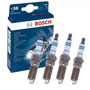 Detalhe técnico do JOGO DE VELAS BOSCH SP10 mostrando o eletrodo e acabamento de alta precisão