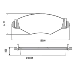 PASTILHAS FREIO FRAS-LE PD435 — COMPATIBILIDADE PEUGEOT 206 207 HOGGAR