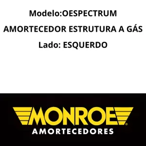 AMORTECEDOR DIANT.ESQ SP209 MONROE – Aplicação em Onix e Prisma