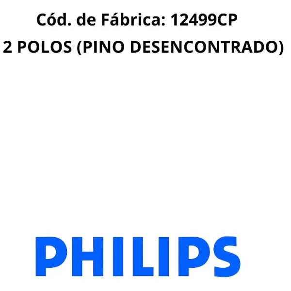 Embalagem lacrada contendo as 10 LÂMPADAS PHILIPS 12499CP para aplicação universal.