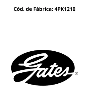 CORREIA ALTERNADOR GATES 4PK1210 instalada no sistema do alternador