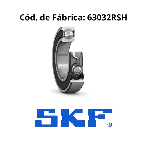 ROLAMENTO ALTERNADOR SKF 63032RSH – EMBALAGEM ORIGINAL SKF