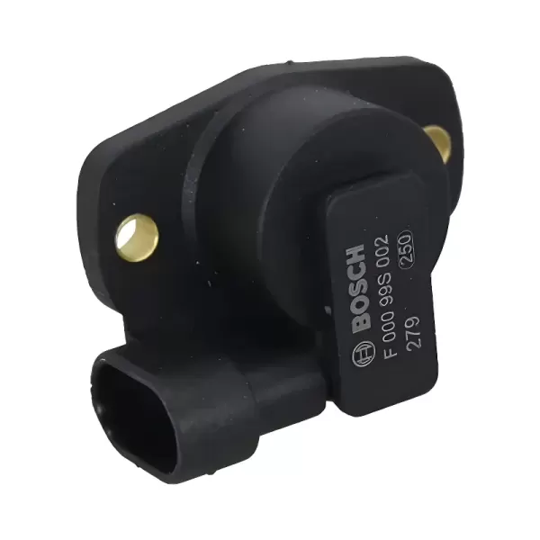 Imagem do SENSOR BOSCH F00099S002 mostrando detalhes da carcaça e conector elétrico.