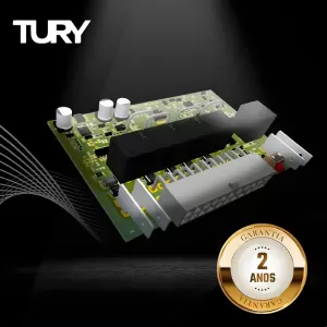 MÓDULO VIDRO TURY PRO 4.43 FE placa eletrônica e componentes internos TURY