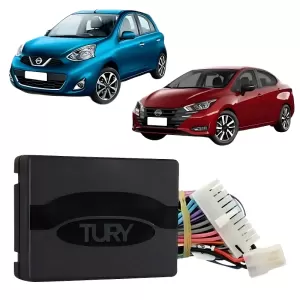 MÓDULO VIDRO TURY PRO 4.43 FE instalado em Nissan March e Versa compatíveis