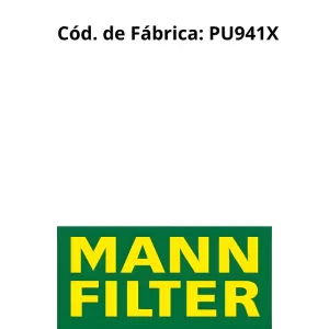 FILTRO COMBUSTÍVEL MANN PU941X embalagem lacrada MANN-FILTER