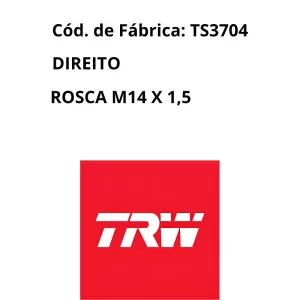 TERMINAL DIREÇÃO TRW TS3704 compatível com Doblo Palio Siena Mobi