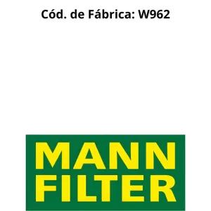 FILTRO ÓLEO MANN W962 embalagem original