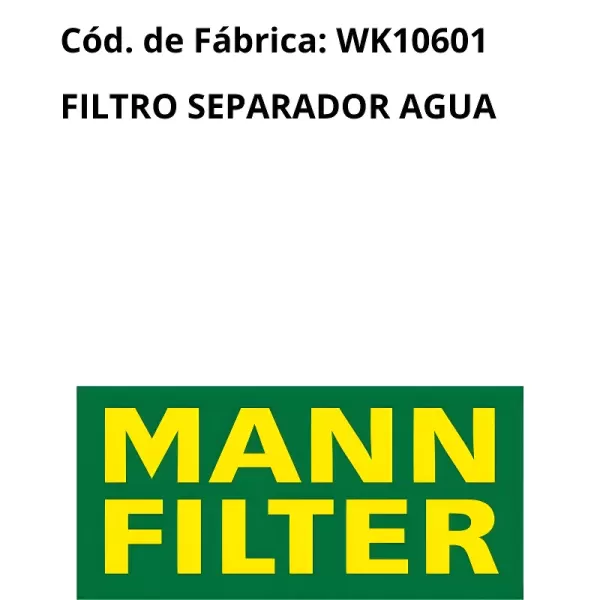 Embalagem lacrada do FILTRO SEPARADOR MANN WK1060/1