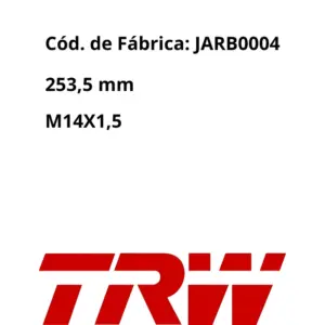Barra Axial TRW JARB0004 aplicação em modelos Ford