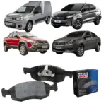 PASTILHA FREIO FRAS_LE PD1482 ilustrada com veículos compatíveis FIAT Argo Cronos Mobi Fiorino