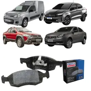 PASTILHA FREIO FRAS_LE PD1482 ilustrada com veículos compatíveis FIAT Argo Cronos Mobi Fiorino