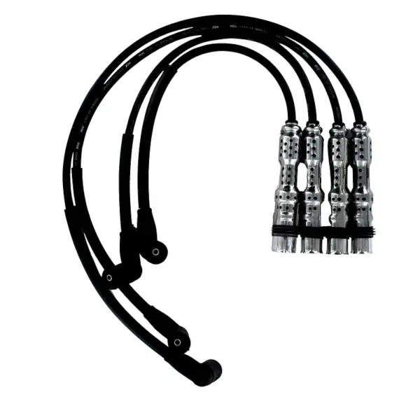 CABOS VELA NGK STV25 modelo resistivo com terminais metálicos em destaque para veículos VW.