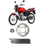 Componentes do KIT TRANSMISSÃO NAKATA TM10125 organizados em vista superior.