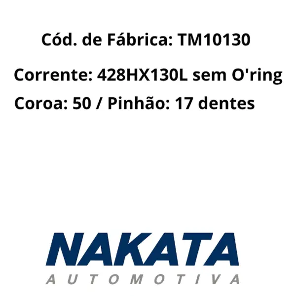 KIT TRANSMISSÃO NAKATA TM10130 — Envio Imediato com NF
