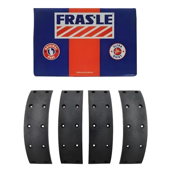 LONA FREIO FRAS_LE VW262 jogo completo com quatro lonas e caixa FRAS-LE compatível com Fusca 1500 e 1600.