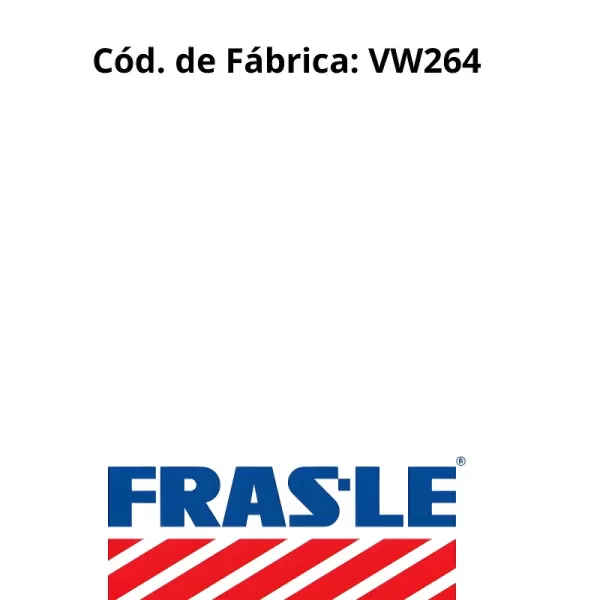 JOGO LONA FRAS-LE VW264 detalhe dos furos e medidas técnicas