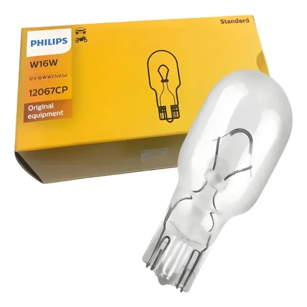 LÂMPADA 12V PHILIPS 12067CP W16W 16W AMARELA original 1 unidade