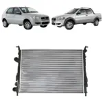 RADIADOR ÁGUA VALEO 732353R compatível com Fiat Palio e Fiat Strada, imagem ilustrativa do veículo